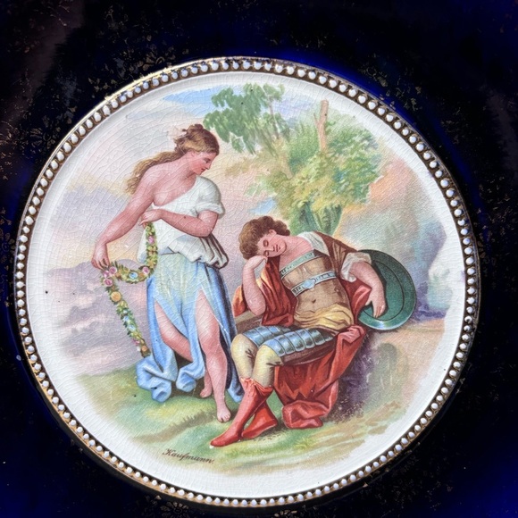 Antique Empire Works, Stoke on Trent, England. Cobalt Blue with 22 k Gold Plate - Picture 2 of 5